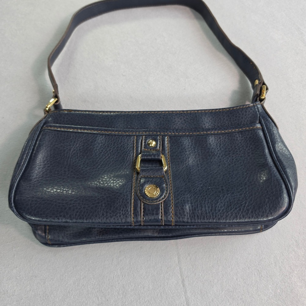 Liz Claiborne Vintage First Issue Navy Blue Baguette Shoulder Y2K Indie Slouch